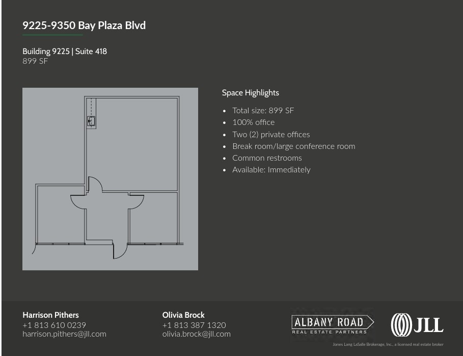 9280 Bay Plaza Blvd, Tampa, FL for lease Floor Plan- Image 1 of 1