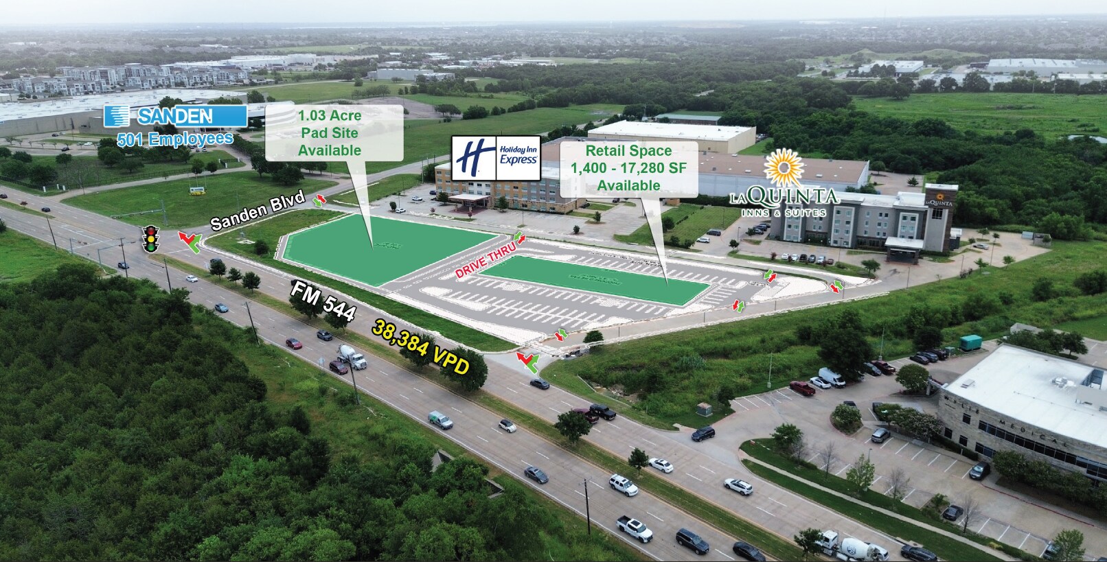 544 E SWQ of FM 544 and Sanden Blvd., Wylie, TX for lease Building Photo- Image 1 of 4