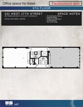 242 W 27th St, New York, NY à louer Plan d’étage- Image 2 de 2