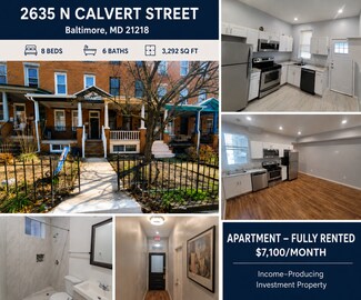 Plus de détails pour 2635 N Calvert St, Baltimore, MD - Multi-résidentiel à vendre