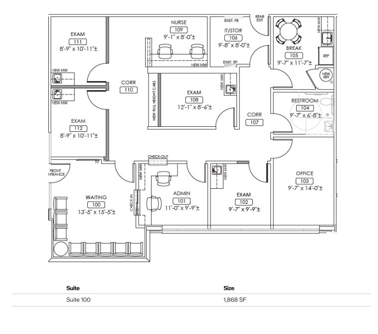 1101 Raintree Cir, Allen, TX for lease Floor Plan- Image 1 of 1
