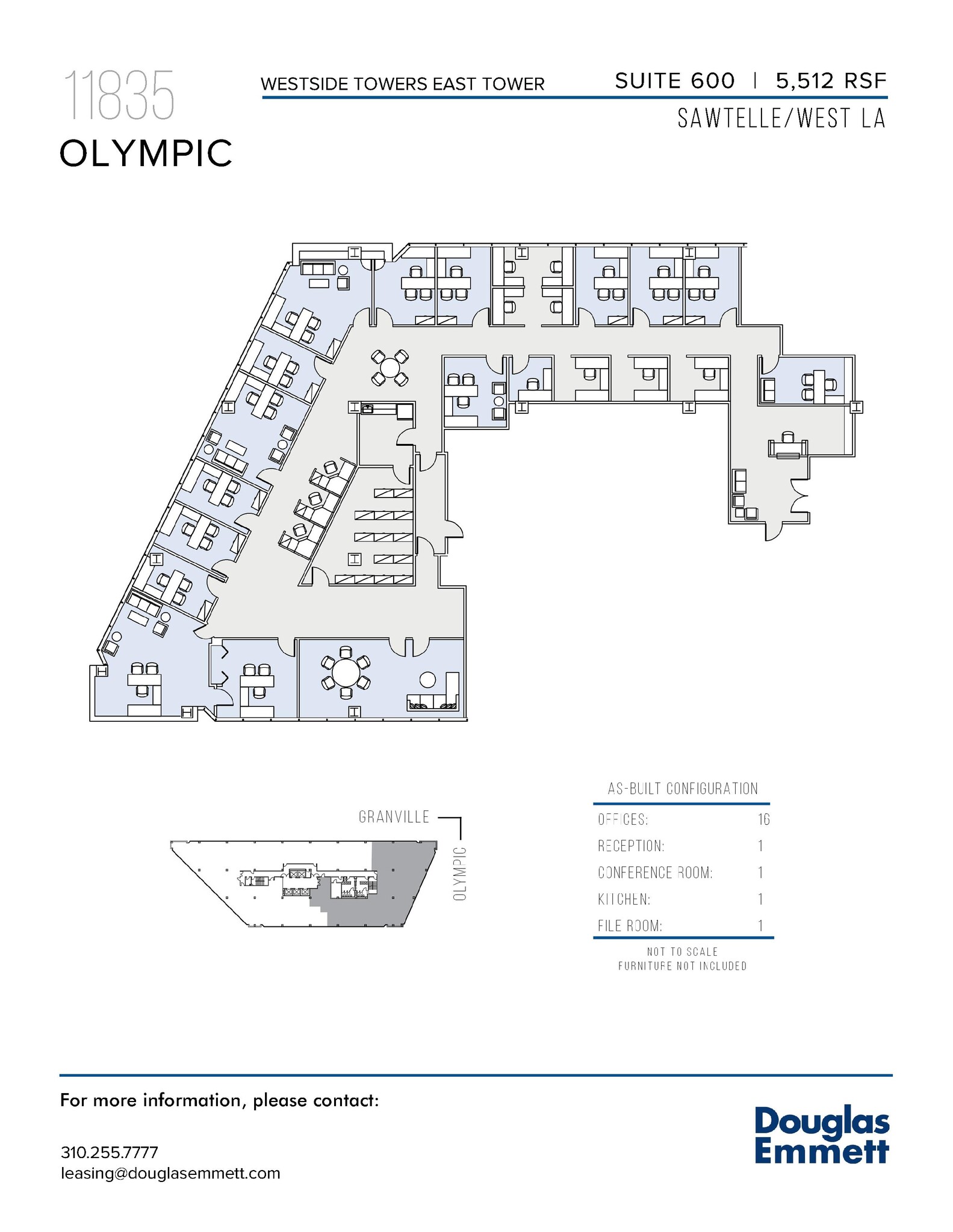 11845 W Olympic Blvd, Los Angeles, CA à louer Plan d’étage- Image 1 de 1