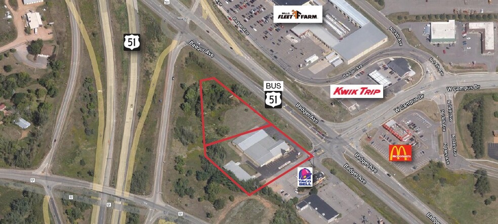 1740/1820 N Business Hwy 51, Wausau, WI for sale - Aerial - Image 1 of 1