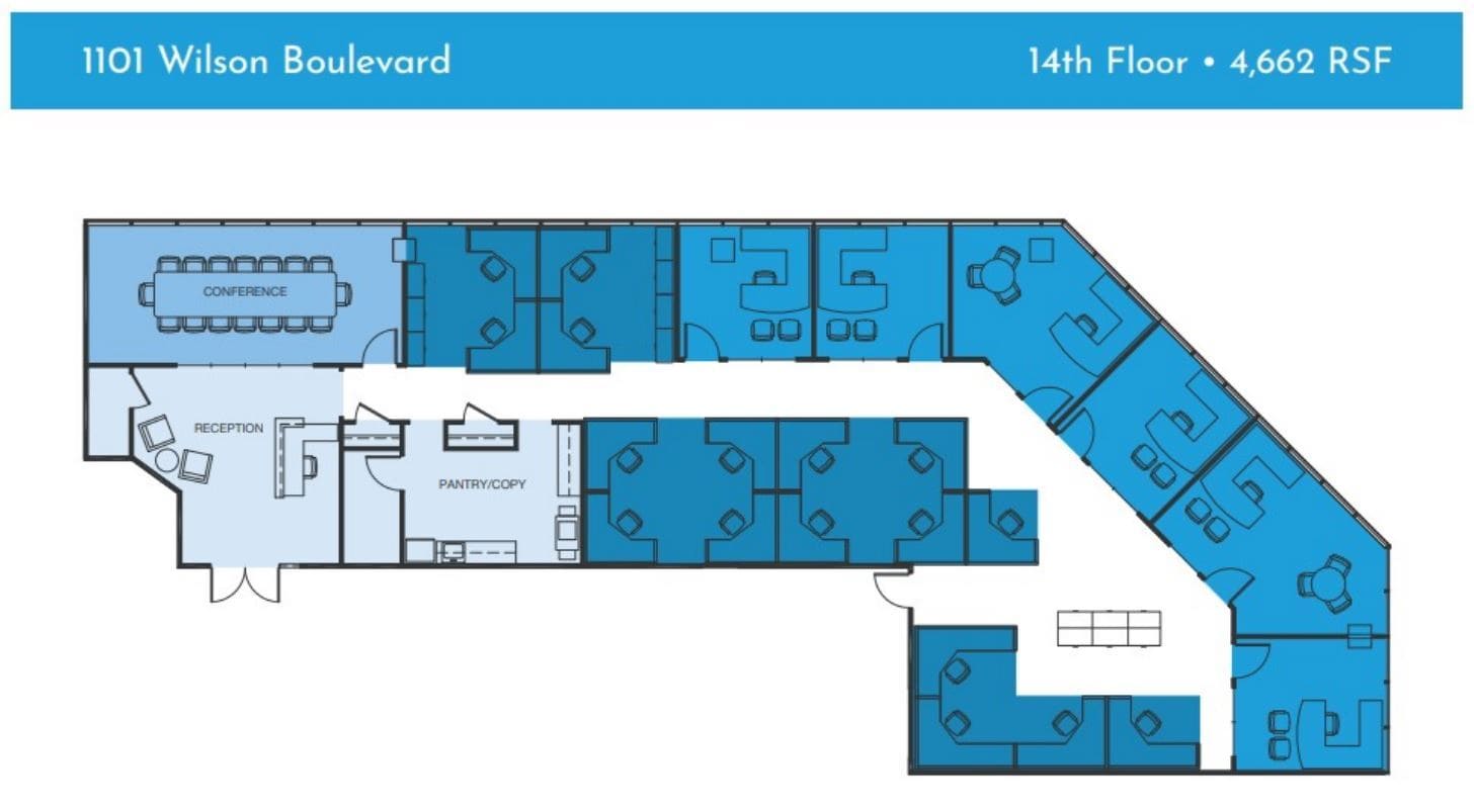 1100 Wilson Blvd, Arlington, VA for lease Floor Plan- Image 1 of 1