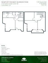 3176 Pullman St, Costa Mesa, CA à louer Plan d’étage- Image 1 de 1