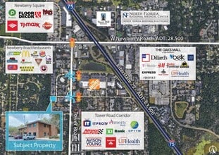 100 NW 76th Dr, Gainesville, FL - AÉRIEN Vue de la carte