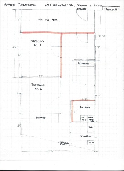 201-211 Irving Park Rd, Roselle, IL à vendre - Plan d  tage - Image 1 de 1