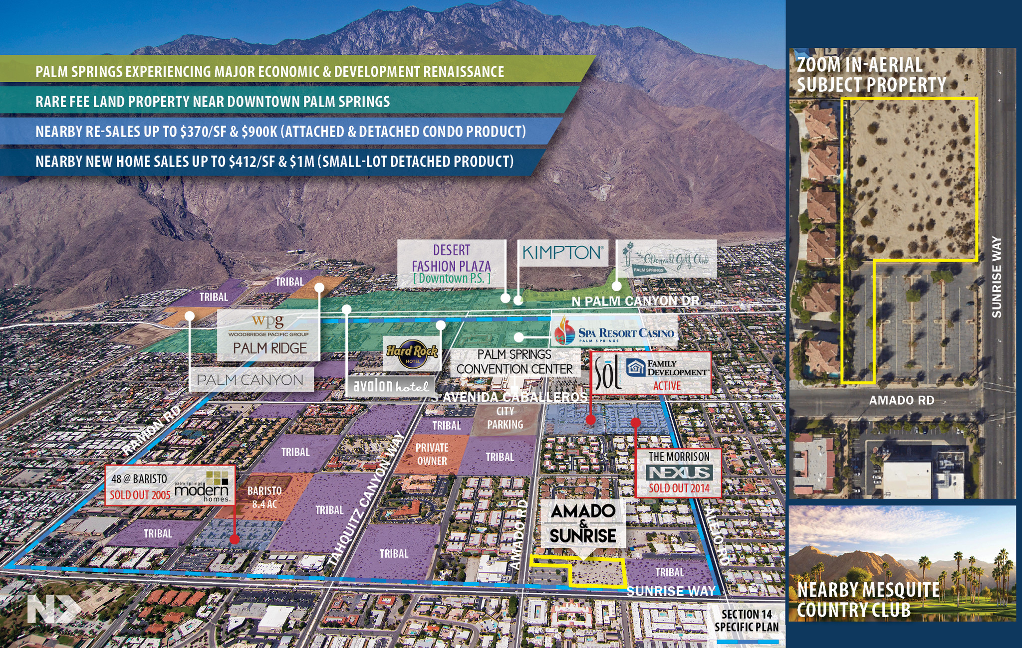 SUNRISE Way, Palm Springs, CA for sale Aerial- Image 1 of 1