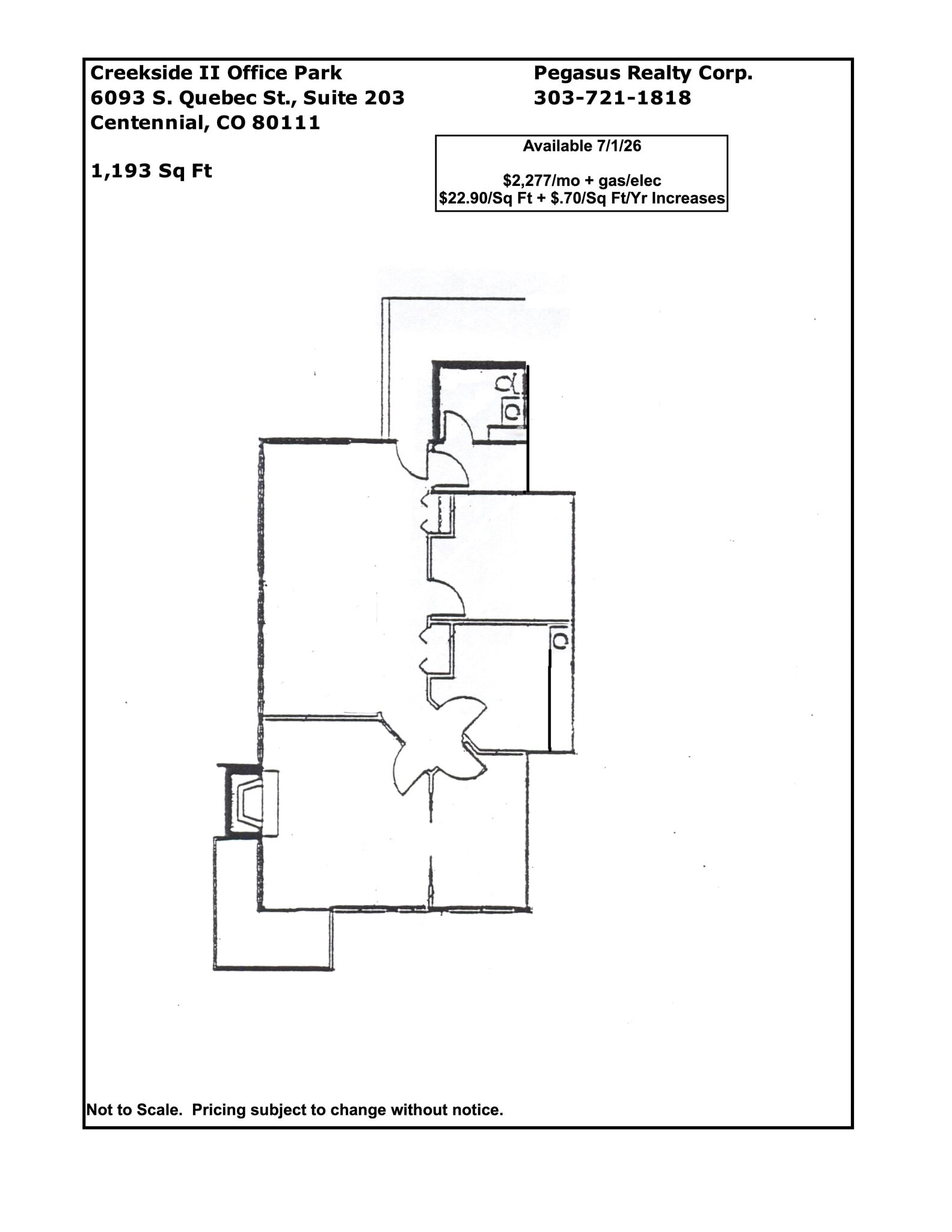 6053-6099 S Quebec St, Englewood, CO à louer Plan d’étage- Image 1 de 1