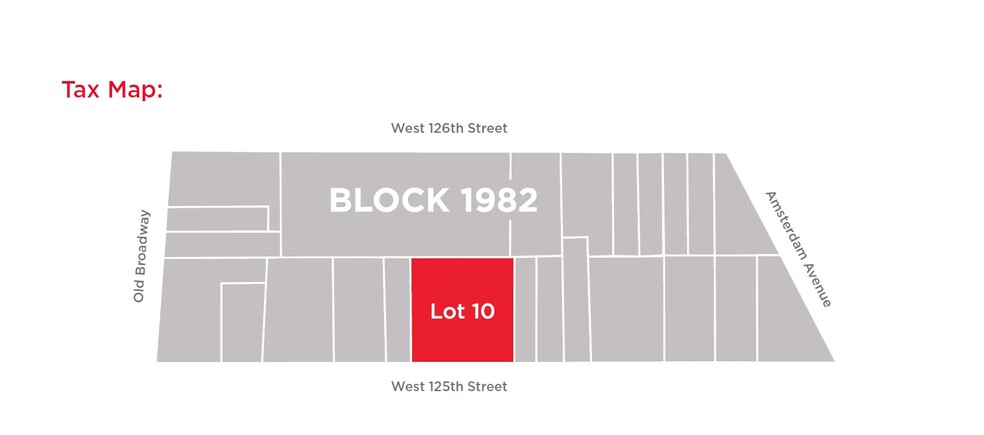 527 W 125th St, New York, NY à vendre - Plan cadastral - Image 1 de 1