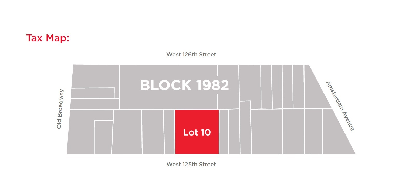 527 W 125th St, New York, NY à vendre Plan cadastral- Image 1 de 2