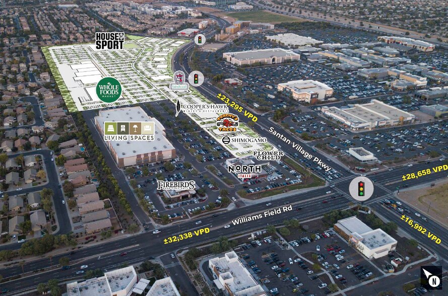 NWC Santan Village Pkwy & Williams Field Rd, Gilbert, AZ à louer - Photo du bâtiment - Image 2 de 5