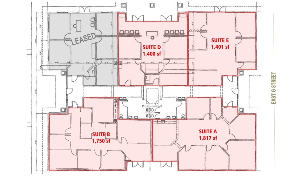 1455 E G St, Oakdale, CA for lease - Floor Plan - Image 3 of 6