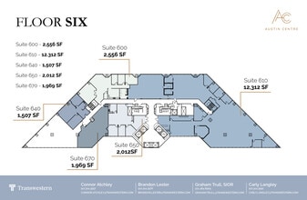 701 Brazos St, Austin, TX à louer Plan d’étage- Image 1 de 1