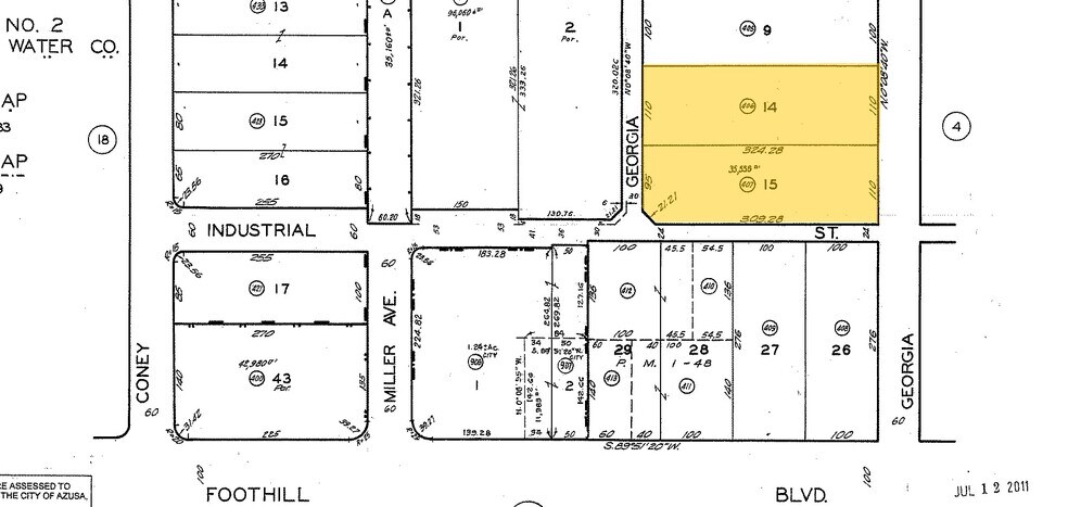 739 N Georgia Ave, Azusa, CA à louer - Plan cadastral - Image 2 de 3