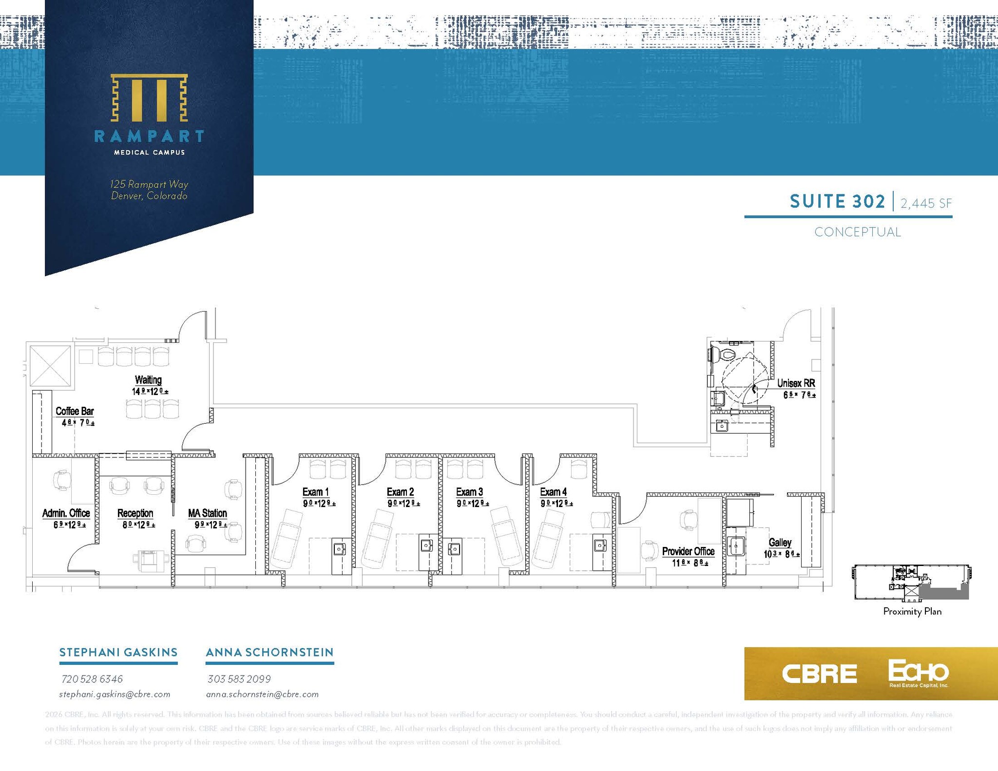 125 Rampart Way, Denver, CO à louer Plan d’étage- Image 1 de 1