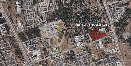 10959 E Crystal Falls Pky, Leander, TX - Aérien  Vue de la carte