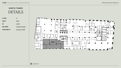 747 Rue Du Square-Victoria, Montréal, QC à louer Plan d’étage- Image 1 de 1