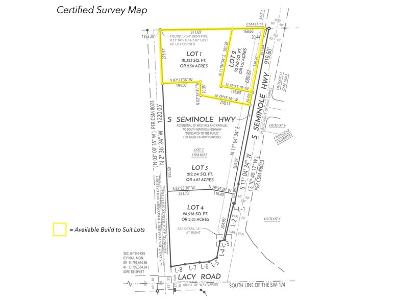 Seminole Hwy, Fitchburg, WI for lease - Site Plan - Image 3 of 3