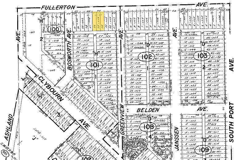 1509-1513 W Fullerton Ave, Chicago, IL à louer - Plan cadastral - Image 2 de 2