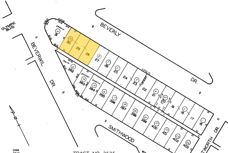 405 S Beverly Dr, Beverly Hills, CA for sale - Plat Map - Image 2 of 15
