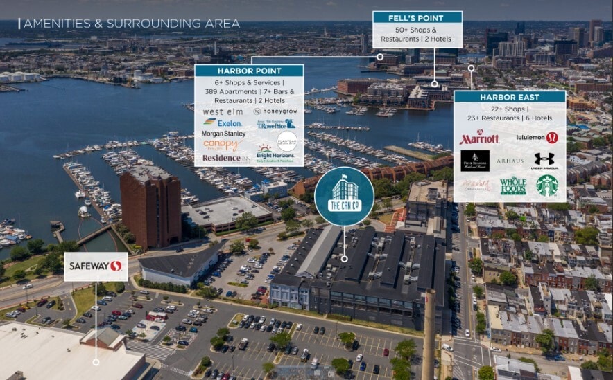 2400-2500 Boston St, Baltimore, MD for lease - Aerial - Image 2 of 2