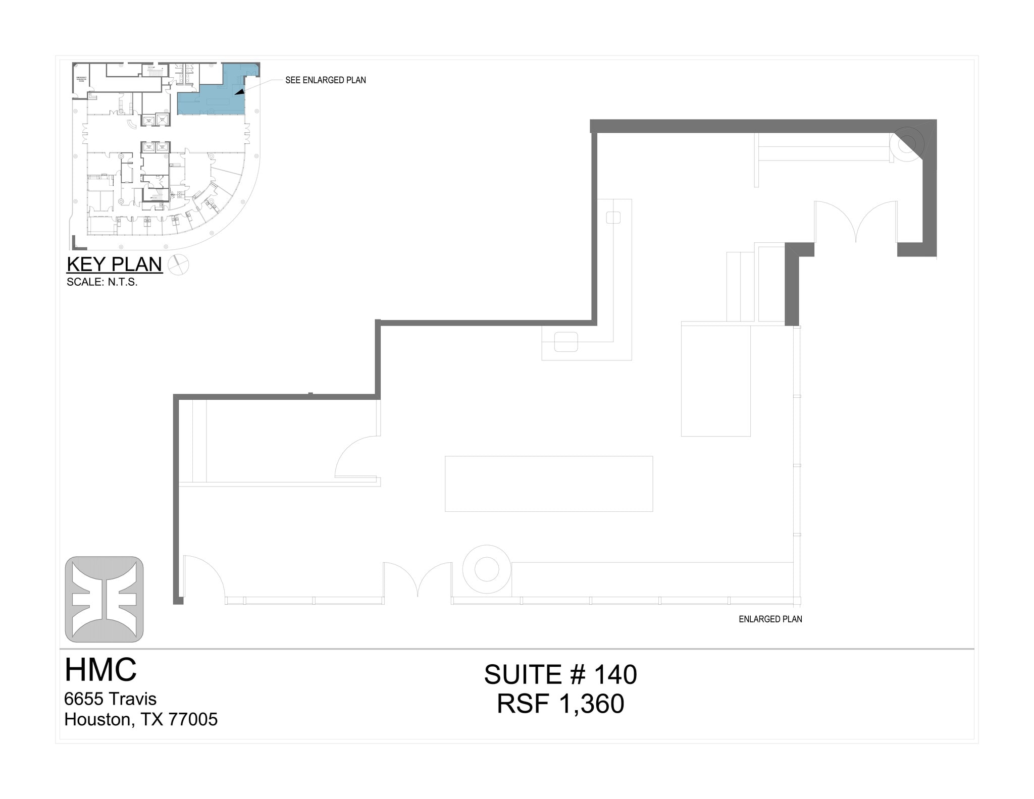 6655 Travis St, Houston, TX à louer Plan de site- Image 1 de 1