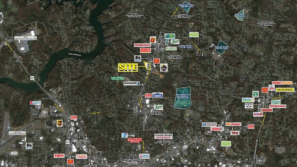 2511 N Center St, Hickory, NC for lease - Aerial - Image 1 of 3
