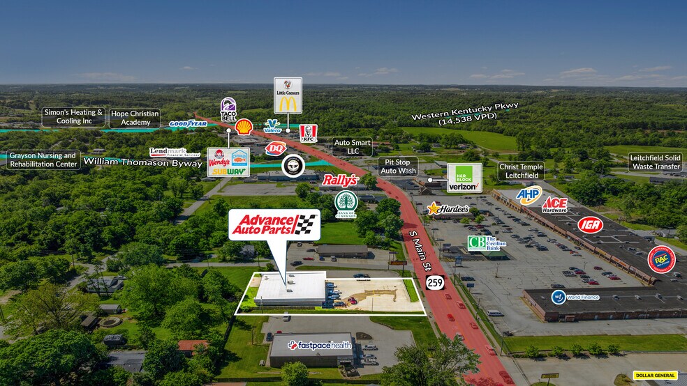 339 S Main St, Leitchfield, KY à vendre - Photo du bâtiment - Image 2 de 5