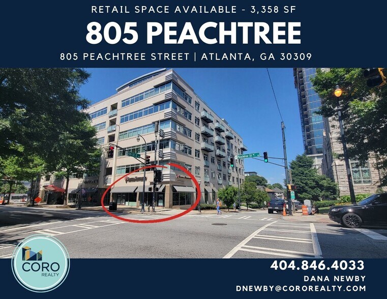 805 Peachtree St NE, Atlanta, GA à louer - Photo du bâtiment - Image 1 de 39
