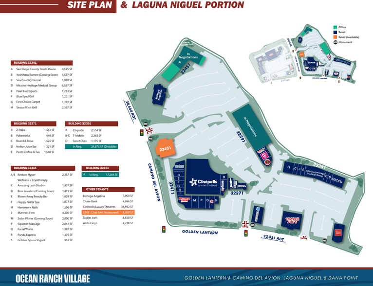 32431 Golden Lantern St, Laguna Niguel, CA for lease - Site Plan - Image 2 of 2