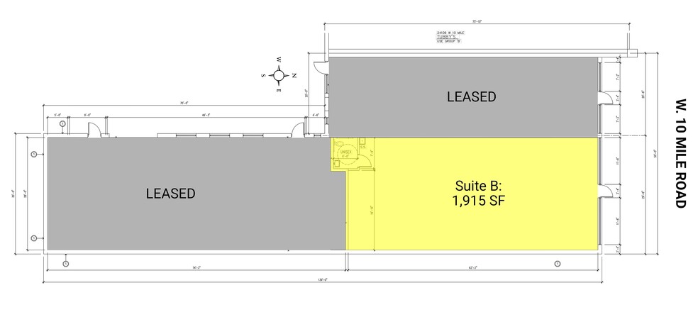 24061 W 10 Mile Rd, Southfield, MI for lease - Site Plan - Image 2 of 4