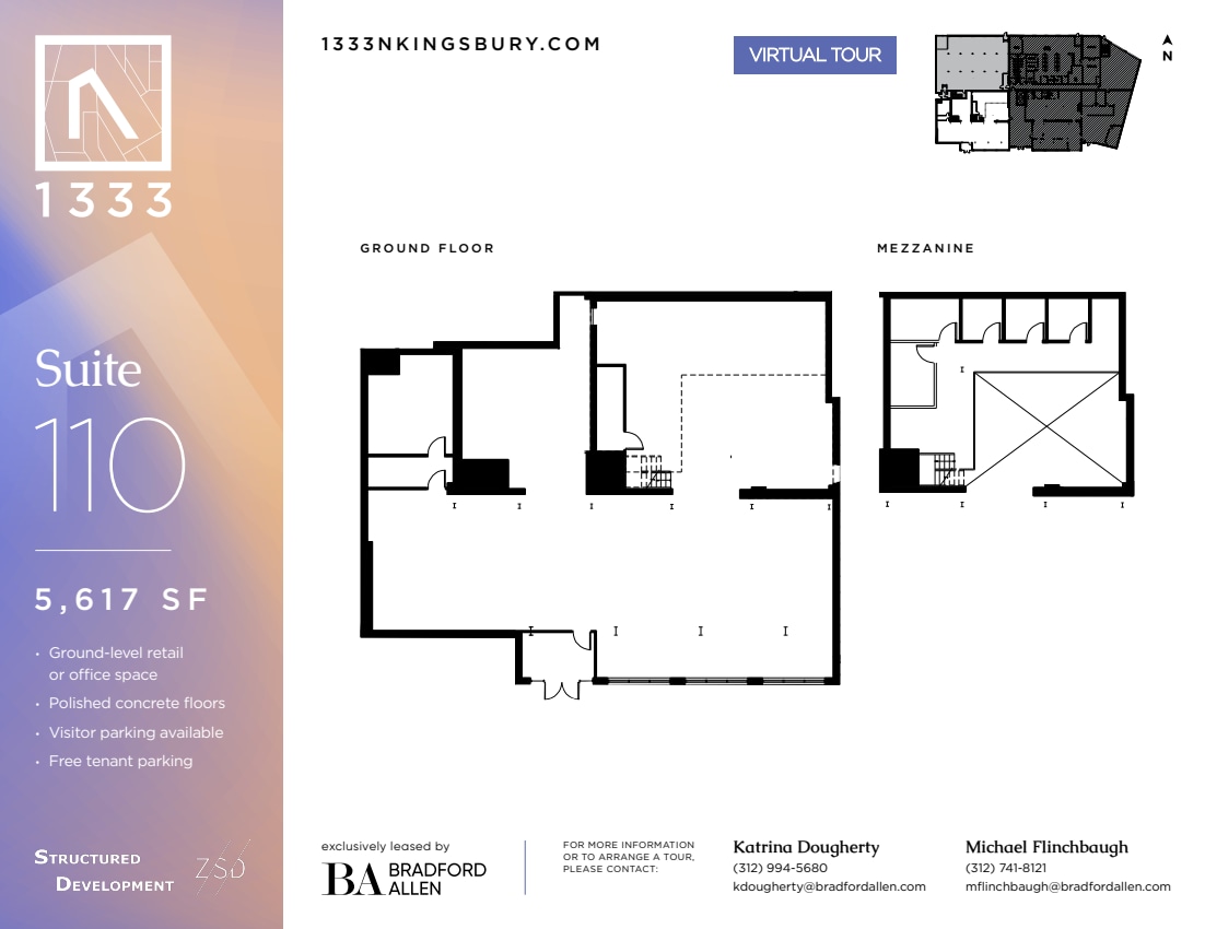 1333 N Kingsbury St, Chicago, IL for lease Floor Plan- Image 1 of 12