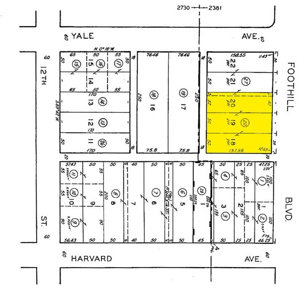 226 W Foothill Blvd, Claremont, CA à louer - Plan cadastral - Image 2 de 6