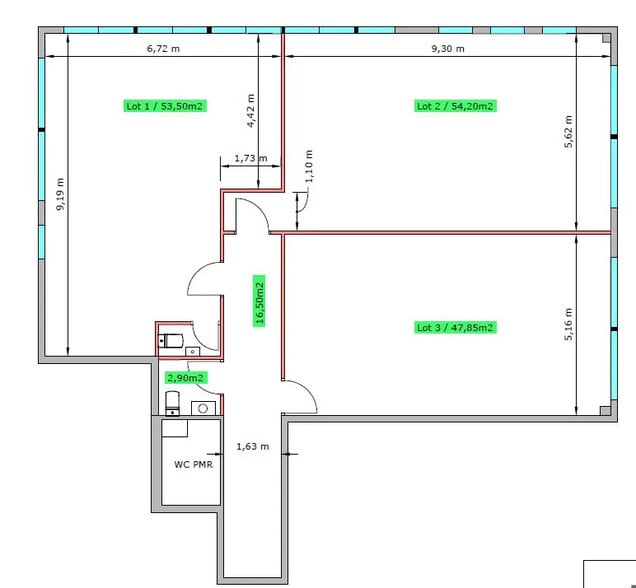 Bureau dans Aubagne à louer - Plan d’étage - Image 3 de 3