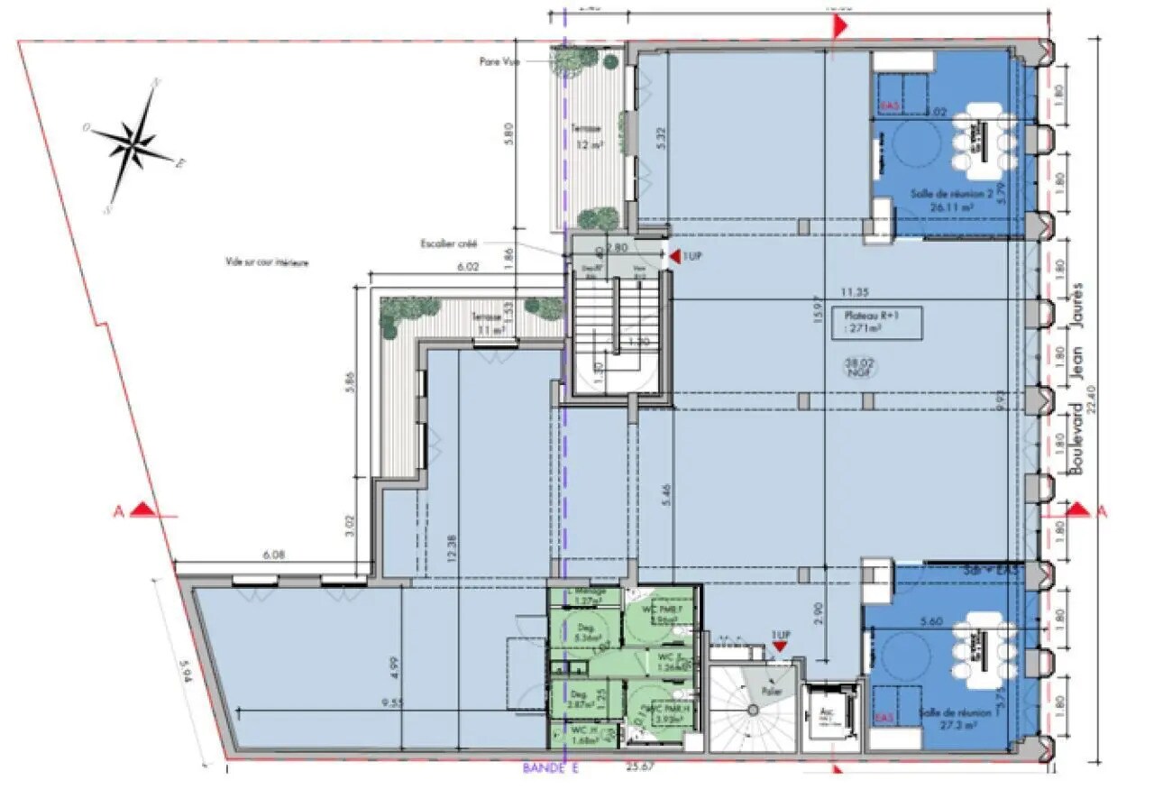 Office in Boulogne-Billancourt for lease Floor Plan- Image 1 of 6