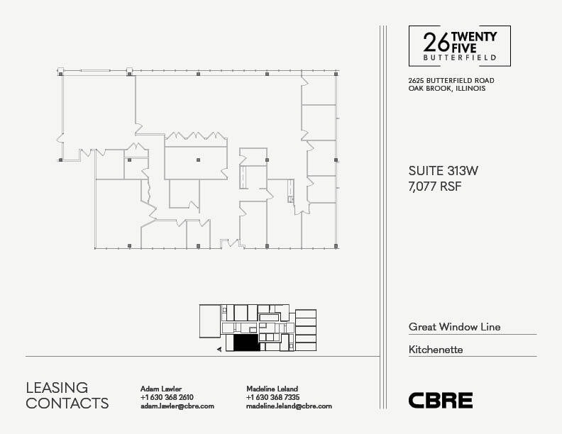 2625 Butterfield Rd, Oak Brook, IL for lease Floor Plan- Image 1 of 2