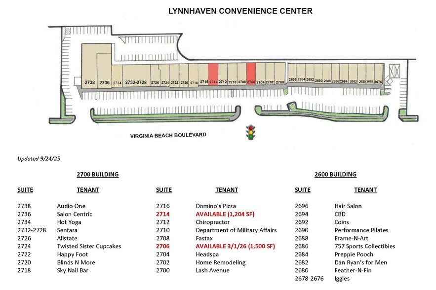 2740-2762 Virginia Beach Blvd, Virginia Beach, VA à louer - Plan de site - Image 2 de 10