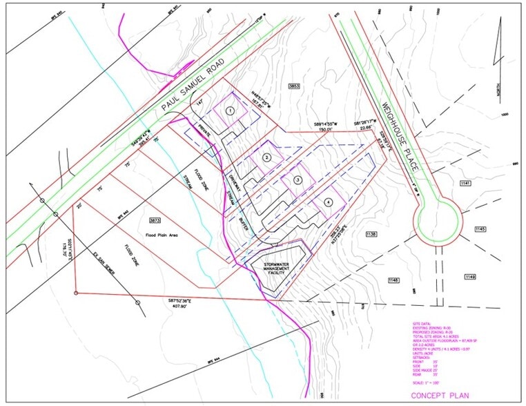 3873 Paul Samuel Rd NW, Kennesaw, GA à vendre - Plan de site - Image 2 de 8