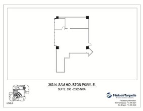 363 N Sam Houston Pky E, Houston, TX à louer Plan d’étage- Image 1 de 1