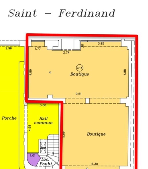 47 Rue Saint-Ferdinand, Paris for lease - Floor Plan - Image 2 of 4
