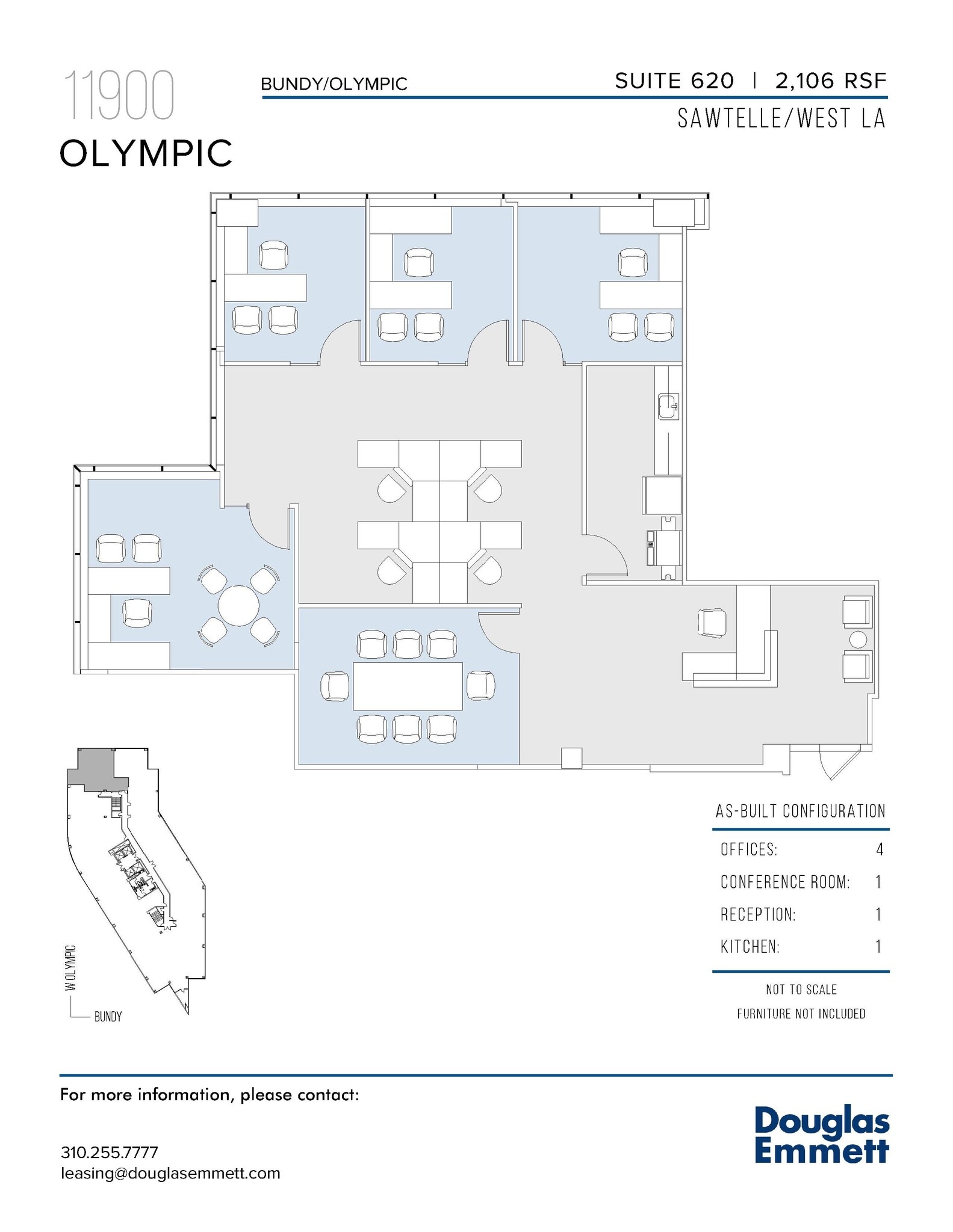 11900 W Olympic Blvd, Los Angeles, CA à louer Plan d’étage- Image 1 de 1