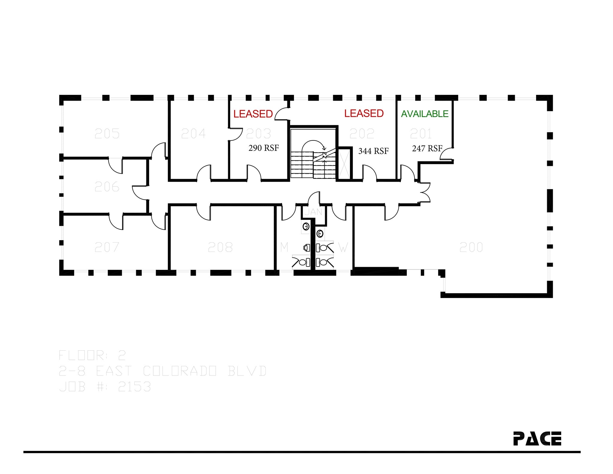 2 E Colorado Blvd, Pasadena, CA for lease Site Plan- Image 1 of 4