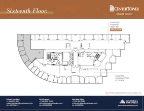 650 Town Center Dr, Costa Mesa, CA à louer Plan d’étage- Image 1 de 1