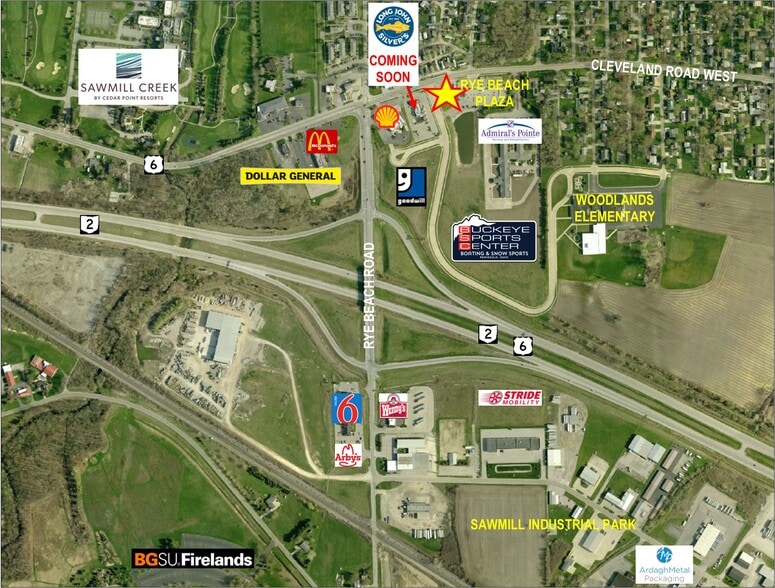 2016 Cleveland Rd W, Huron, OH à louer - Aérien - Image 2 de 3