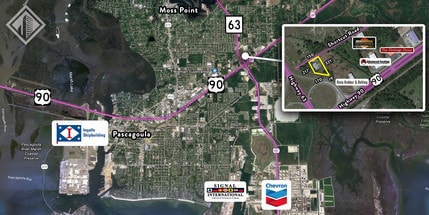 6124 Short Cut Rd, Moss Point, MS - AÉRIEN  Vue de la carte - Image1