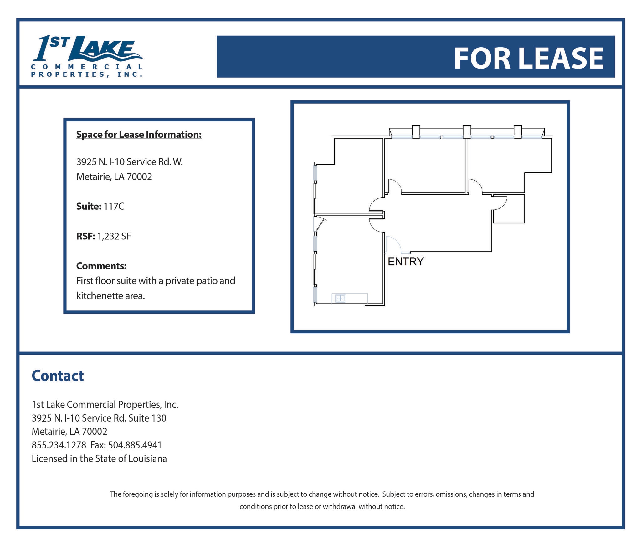 3925 N I-10 Service Rd, Metairie, LA à louer Plan d’étage- Image 1 de 1