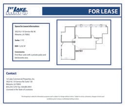 3925 N I-10 Service Rd, Metairie, LA à louer Plan d’étage- Image 1 de 1