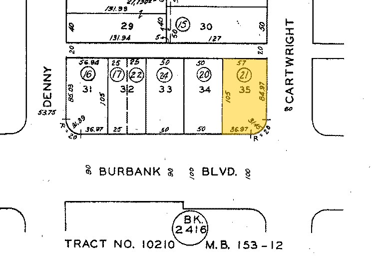 10701 Burbank Blvd, North Hollywood, CA à vendre - Plan cadastral - Image 3 de 3