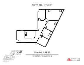 3200 Wilcrest Dr, Houston, TX à louer Plan d’étage- Image 1 de 1